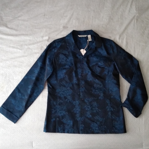 French Laundry Silk Button Down - Picture 2 of 7